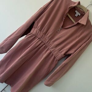Women's Pink Zip-Up Dress